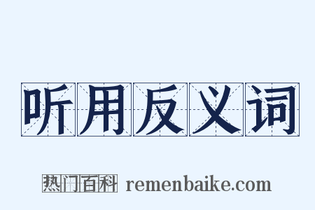 听用反义词是什么意思的图片